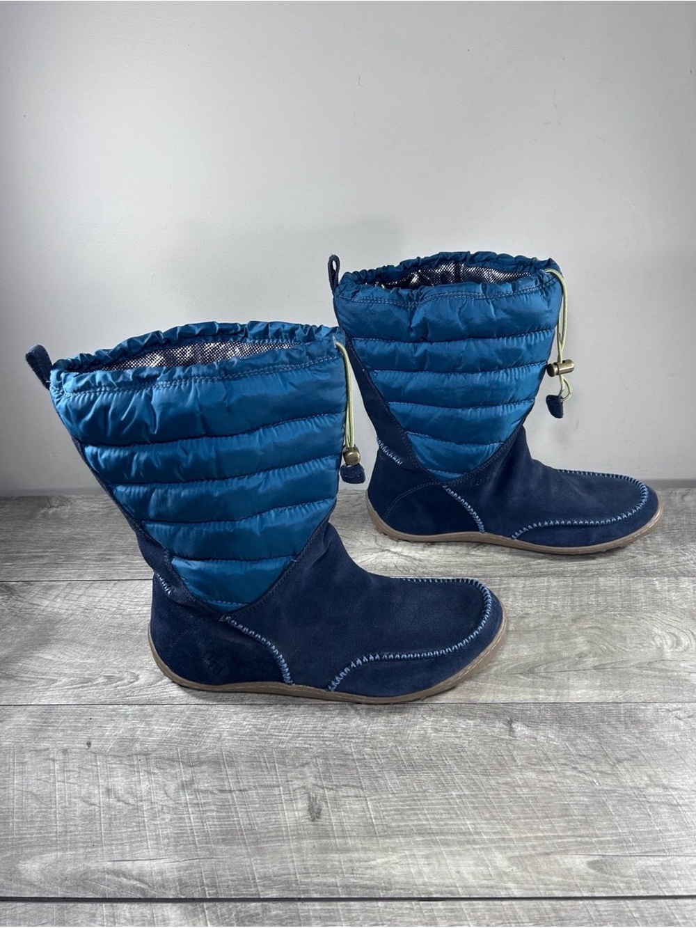 Columbia Sportswear Blue Minx Moccasin Omni-Heat Waterproof Snow Boots Size 11